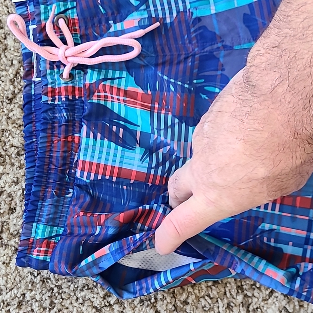 Club Rm leafy blue swim trunks - Picture 5 of 9